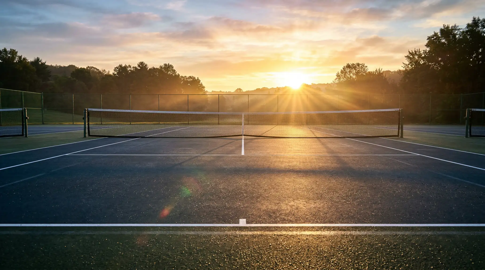 Pista de tenis al amanecer - el comienzo del camino hacia apuestas rentables